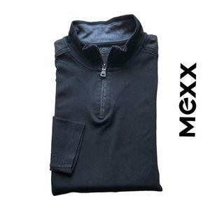 MEXX Quarter Zip Military Style Long Sleeve Shirt with‎ Epaulettes - Size…